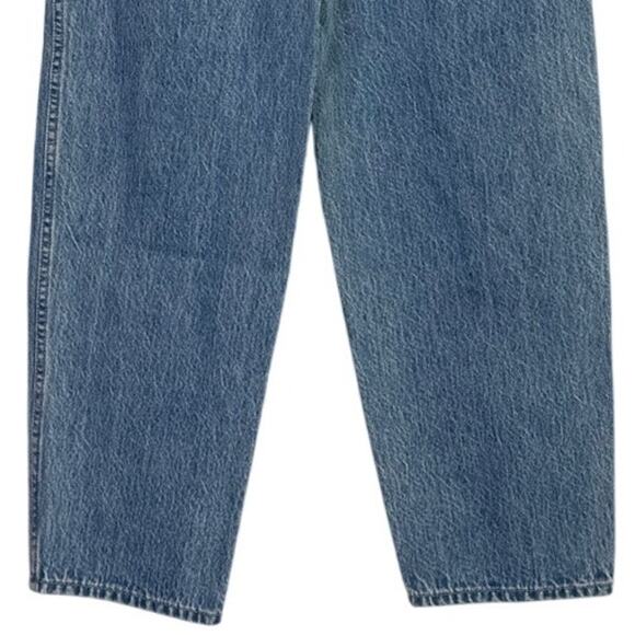 J. Crew Tapered Crop High Rise Wide Leg Jean Elastic Waist Patch Pockets 4 Blue - Picture 6 of 15